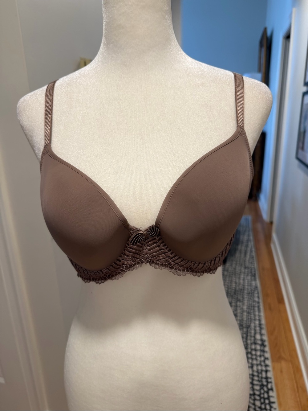Women's Smooth Lace Trim T-Shirt Bra - Brown Wacoal